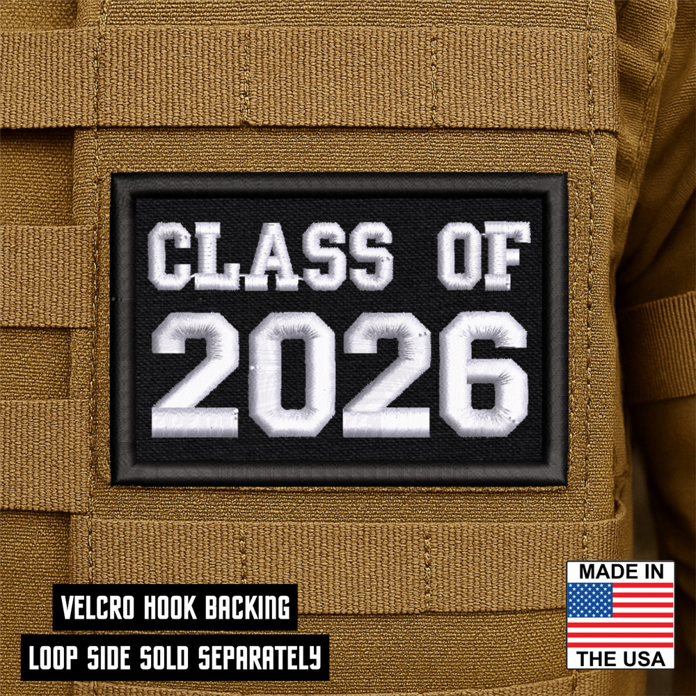 Custom Class of Your Year Embroidered Morale Patch - 2" X 3", Hook & Loop Back