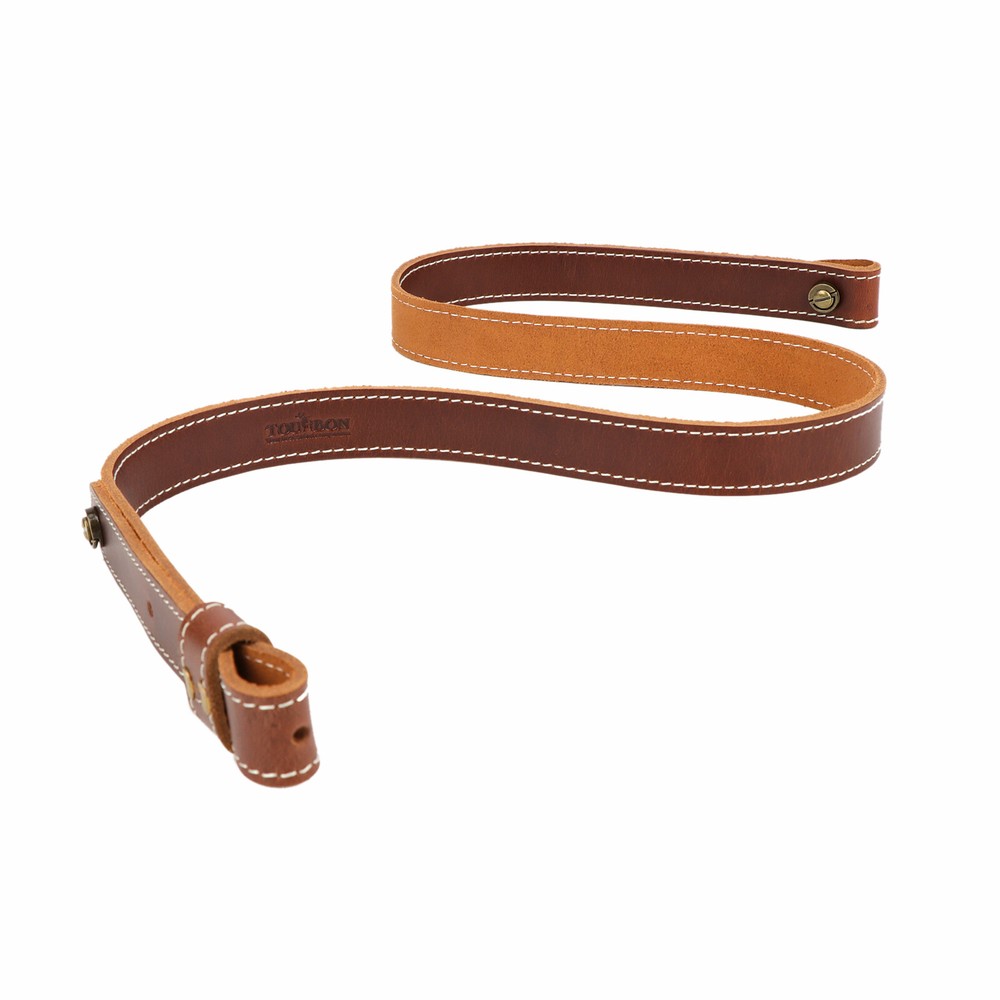 2 Point Leather Gun Sling - Adjustable Strap, Quick Release Swivels for Rifle