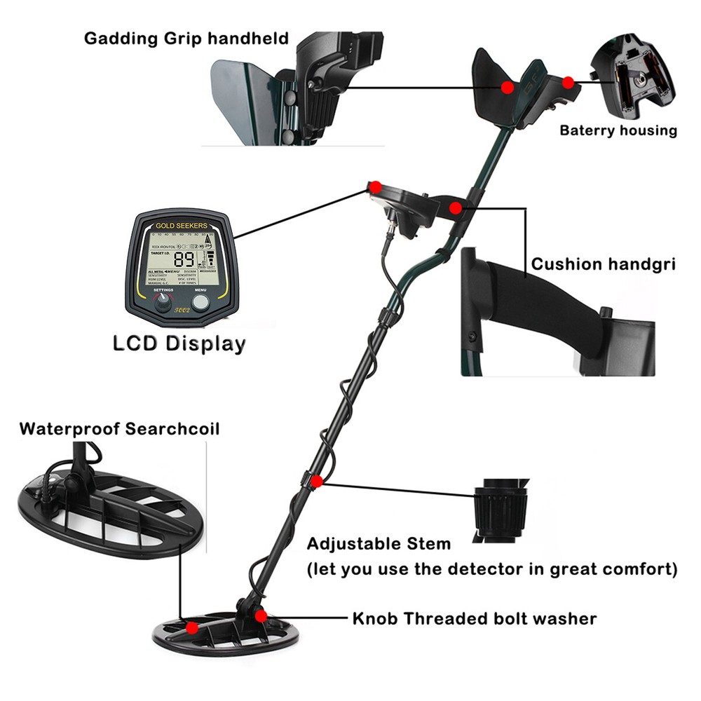 Gold Detector with Bigger LCD Display Higher Accuracy 2 Professional Modes
