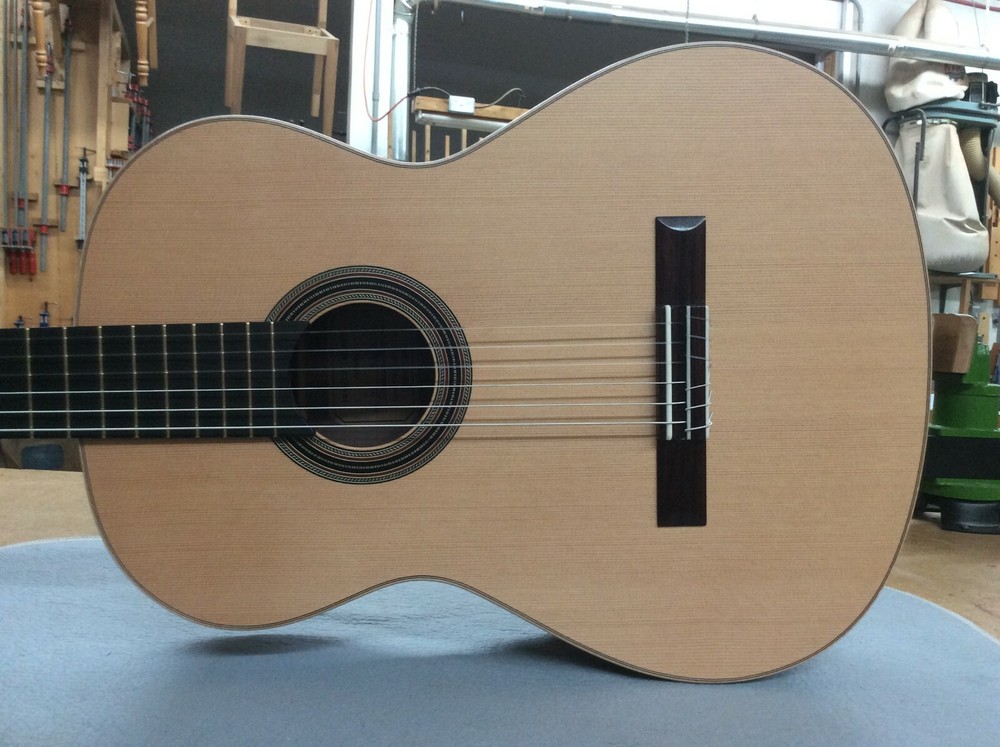 Handmade Baritone Bass Classical Guitar Walnut/Cedar Top Tonewood
