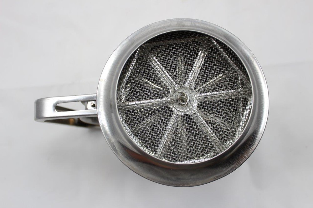Mechanical Flour Sugar Icing Mesh Sifter Shaker Baking Kitchen Stainless 5" x 5"