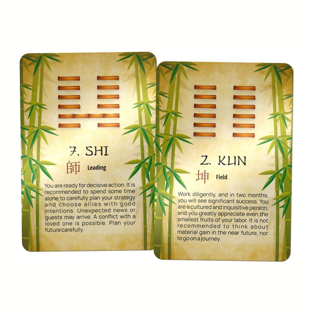 I Ching: Quick Answers, tutorial 64 cards oracle deck for beginners