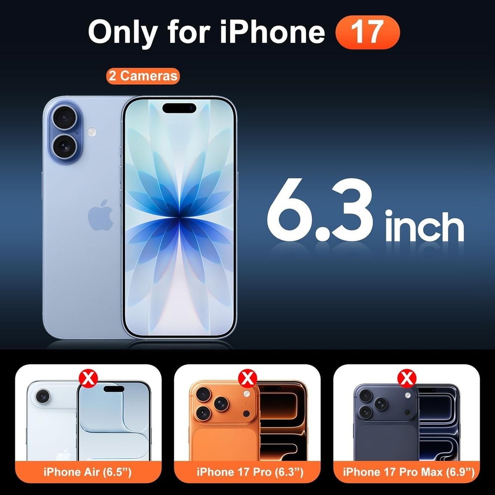 Temdan for iPhone 17 Case Clear with Screen Protector Compatible with Magsafe...