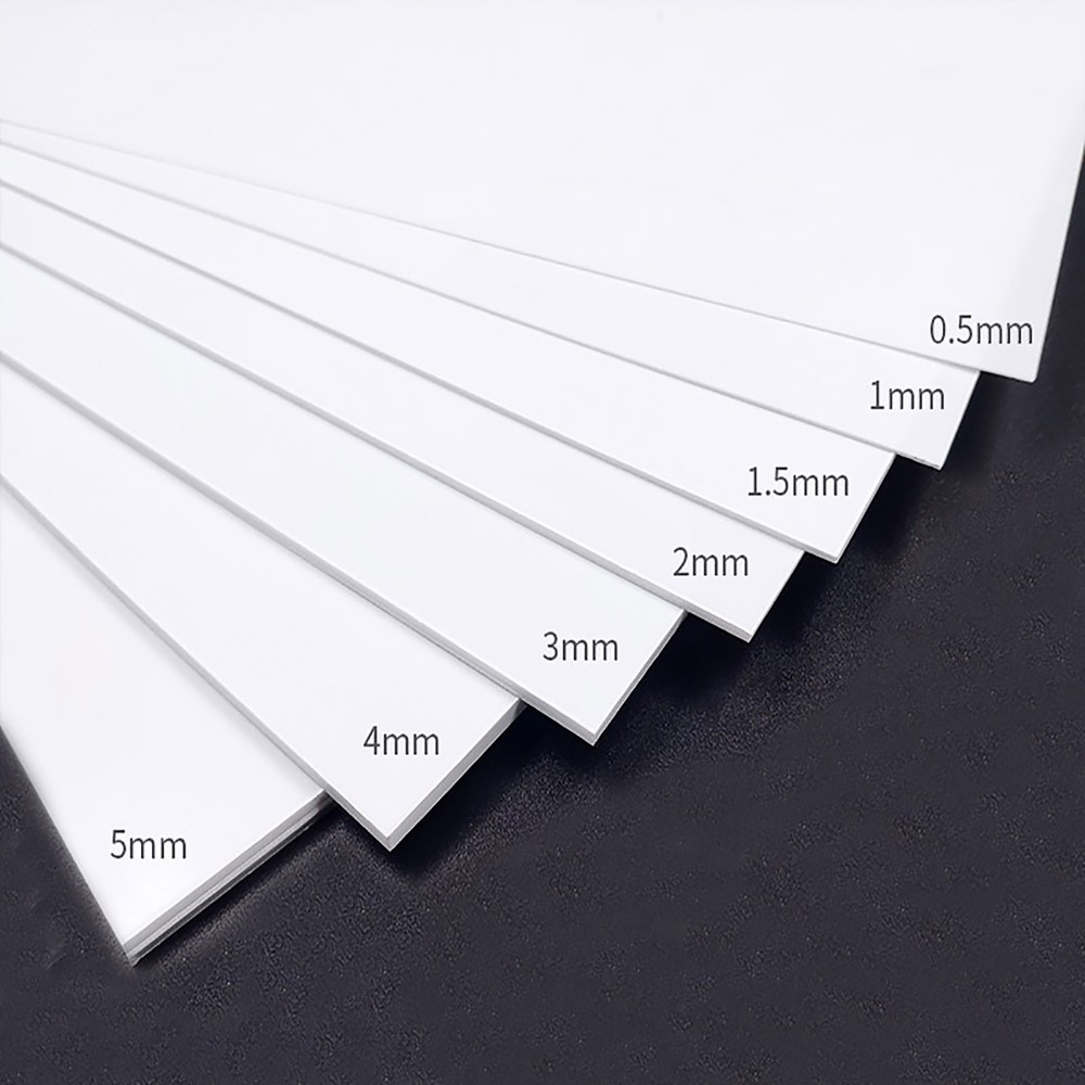 White ABS Plastic Sheet Panel DIY Model Craft 0.5mm 0.8mm ~30mm Thick Multi Size