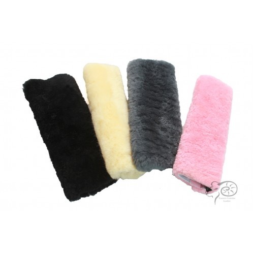 Sheepskin seat belt protector sleeve cover
