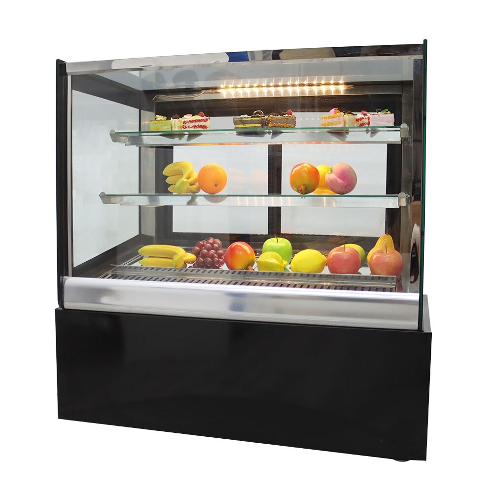 Desktop Refrigerated Cake Display Bakery Cake Cabinet Showcase w/Defogging 220V