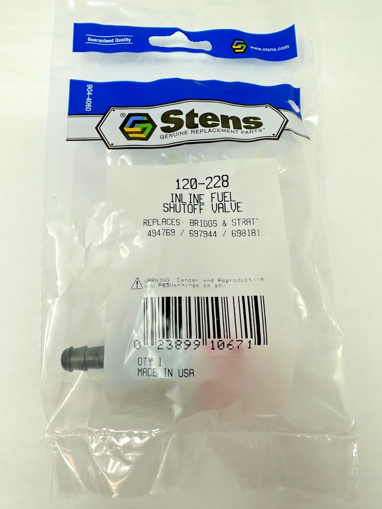 NEW Stens Inline Fuel Shutoff Valve 120-228 Various Quantities Available!!