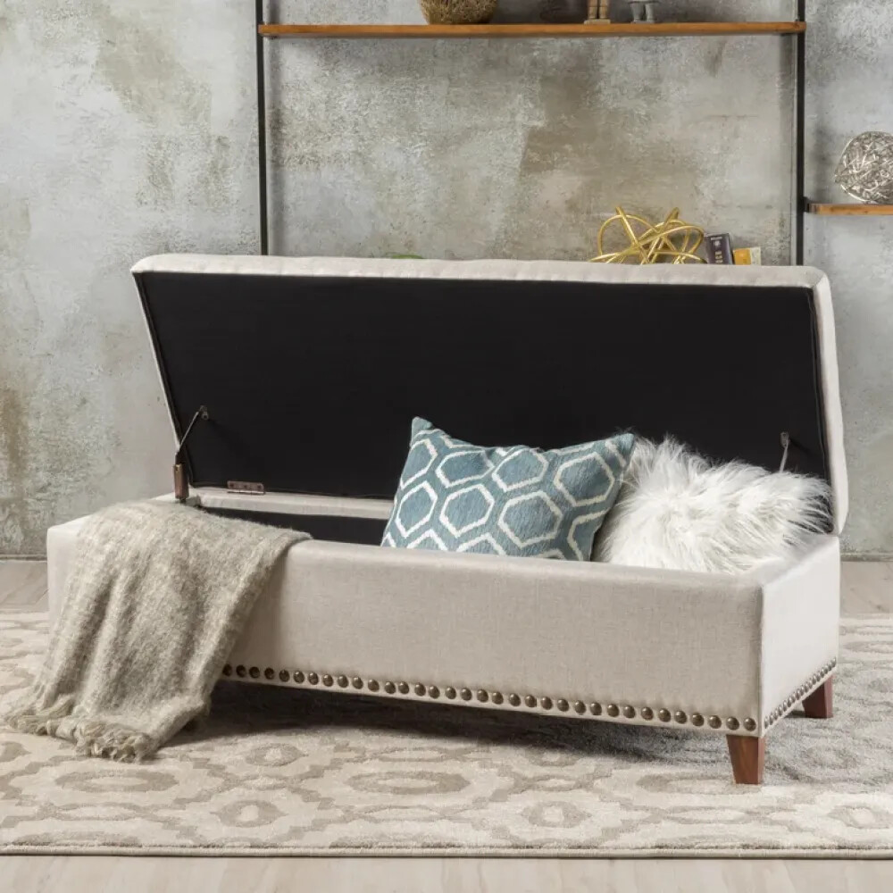 Versatile Baltimore Ottoman with Hidden Storage for Home Essentials