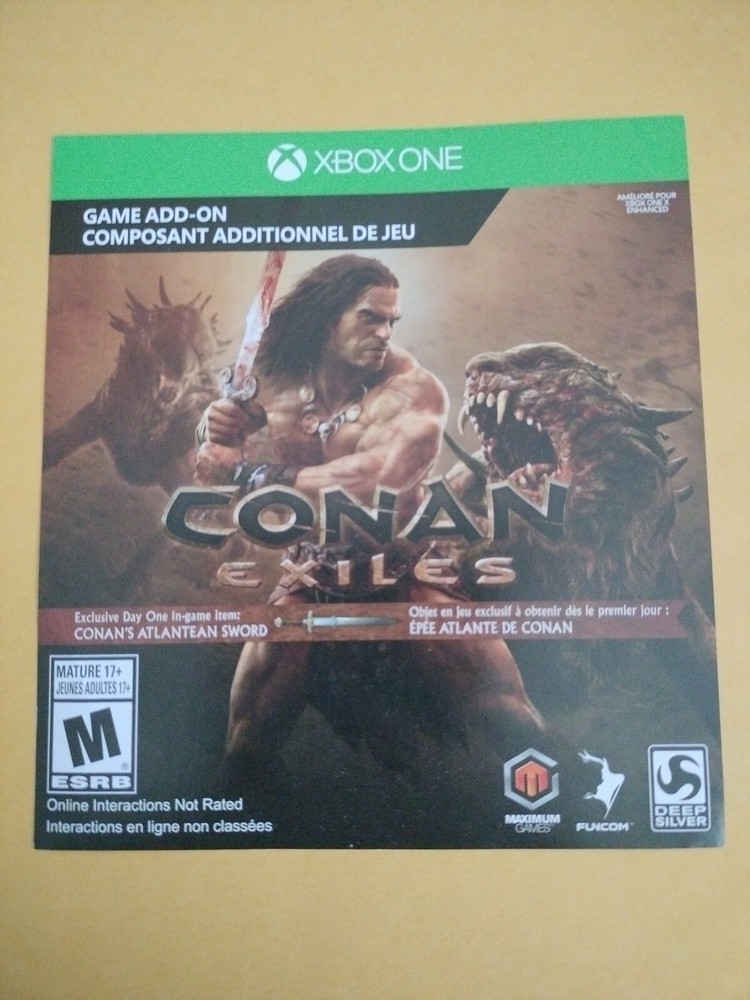 Conan Exiles Atlantean Sword Preorder Bonus Code  Xbox One XB1