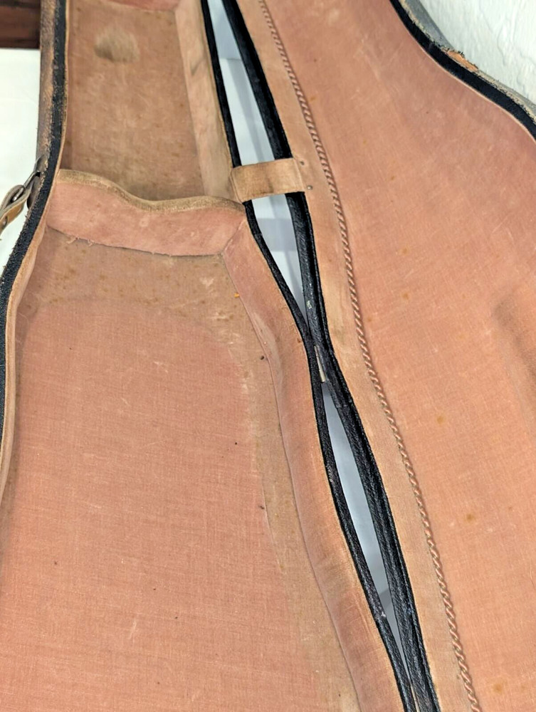 Antique Violin Case – 30.5", Leather Handle, Handcrafted