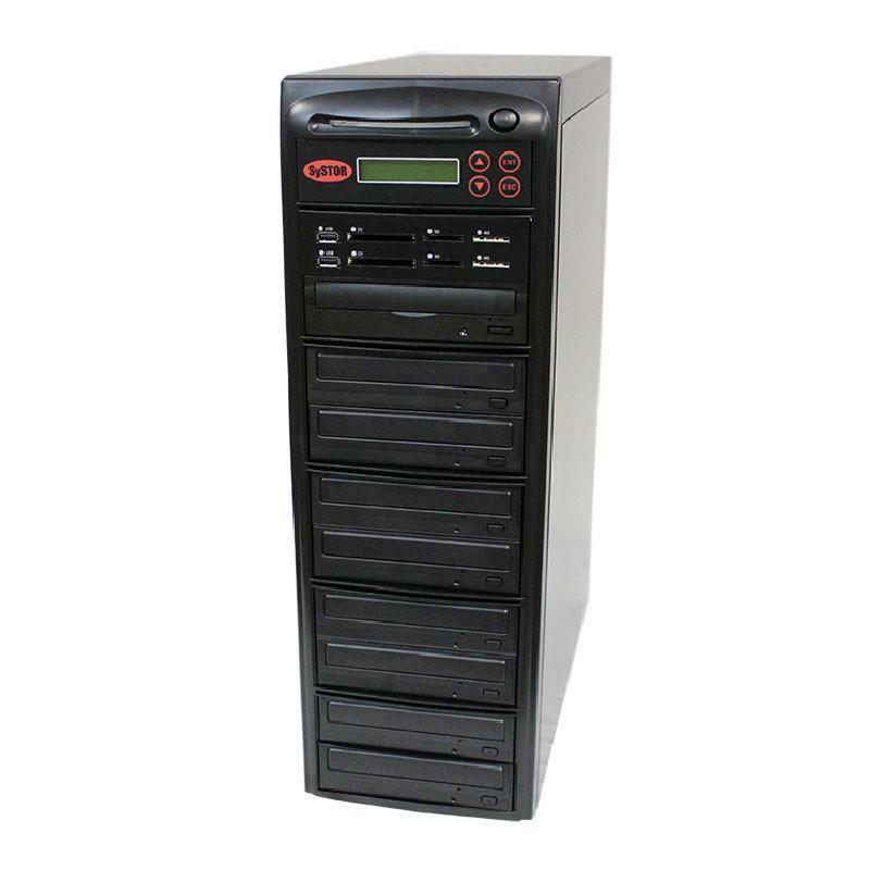 Systor Multi Media PLUS - Flash USB SD CF Backup to 8 Blu-ray BD Duplicator