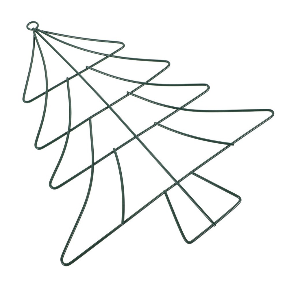 Christmas Tree Yard Decoration Wire Wreath Frame DIY Iron Support