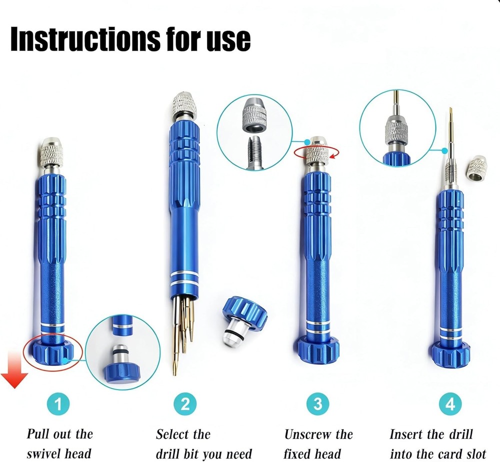 Versatile Mini Screwdriver Set - Lightweight & Sturdy for Eyewear & Electronics