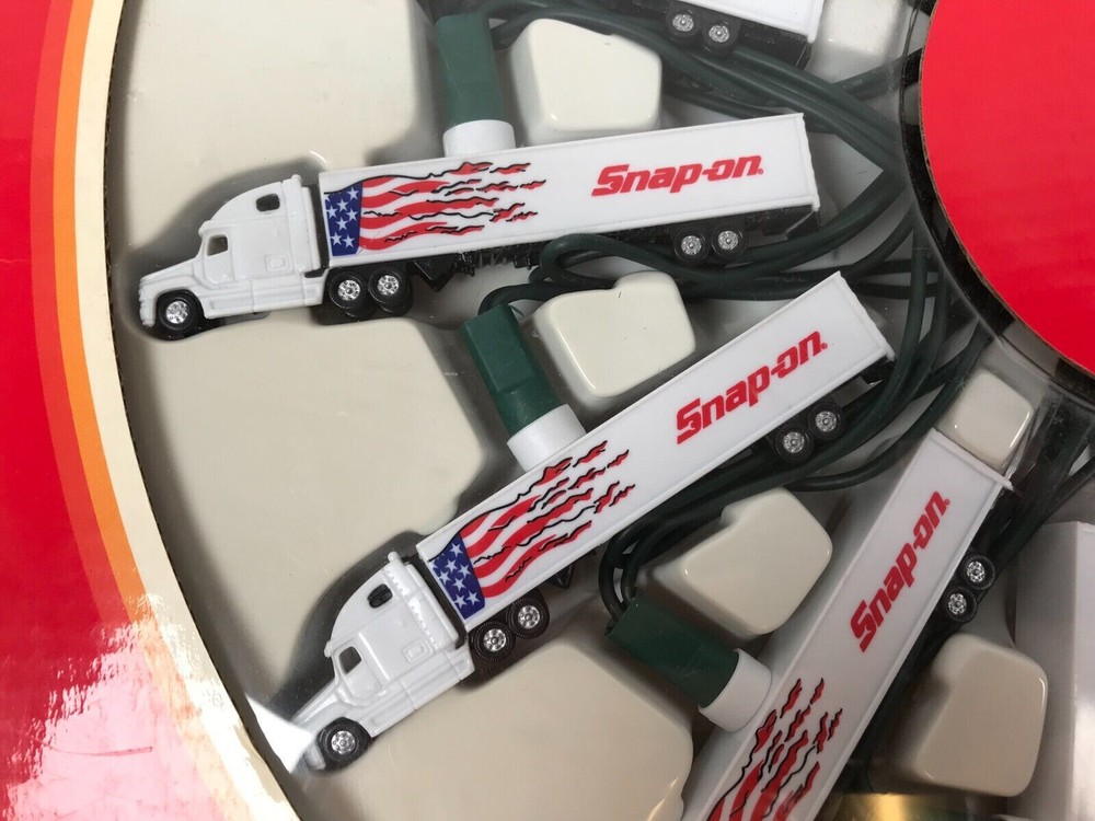 New Snap-On Tools TRACTOR TRAILERS Holiday Christmas Lights String 2002 RARE