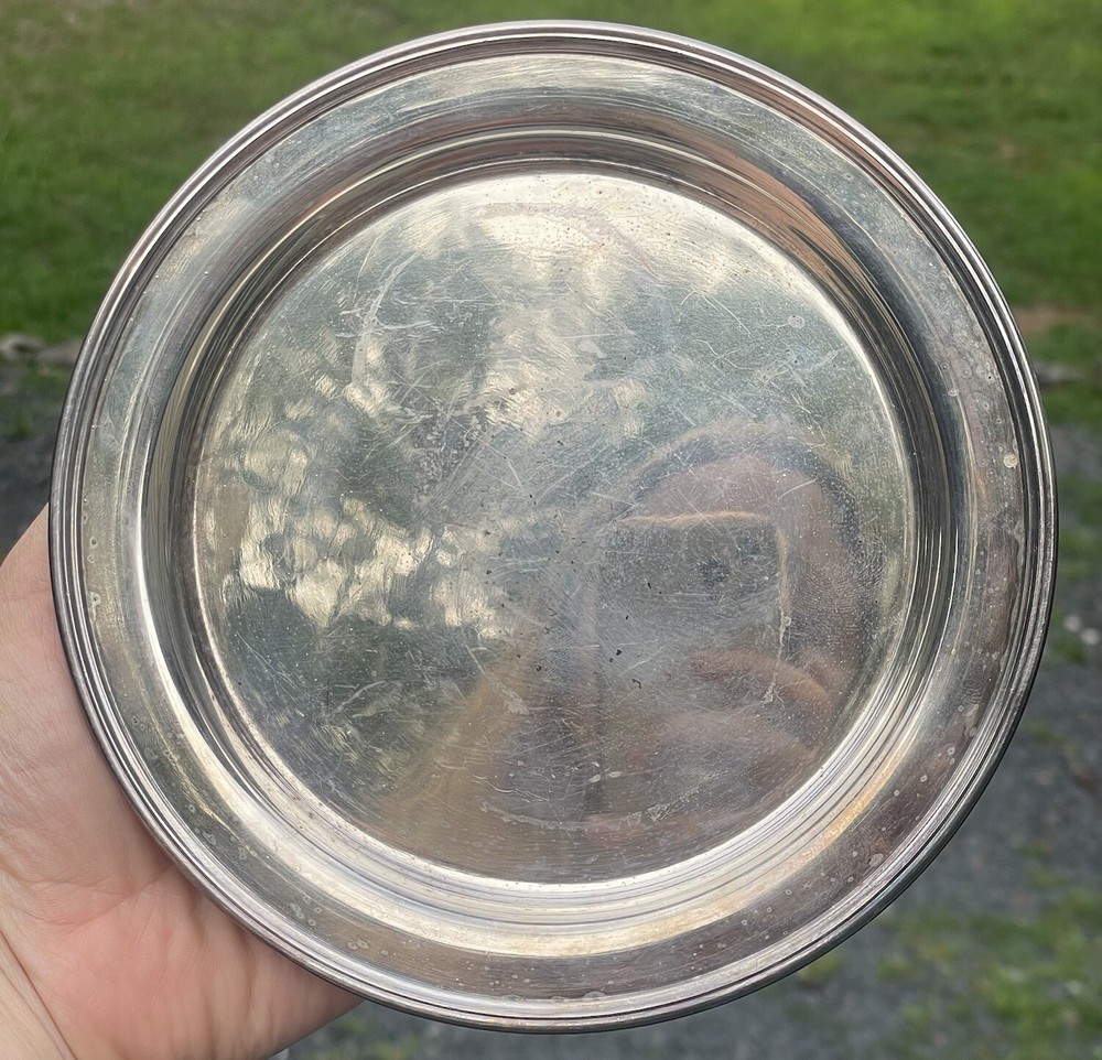 Antique 6-3/4" EG Webster & Son Silverplated Plate Dish Silver Plated