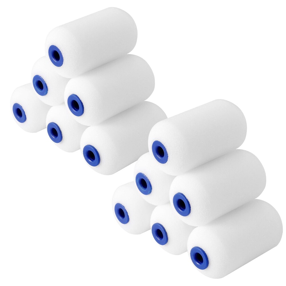 WORKPRO 12Pack Foam Paint Roller 2.5" Paint Roller Kit Mini Paint Roller Set NEW