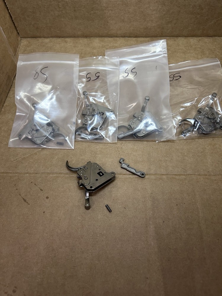 Remington 700 Trigger Assembly Adjustable Silver Safety Arm - 1 Trigger