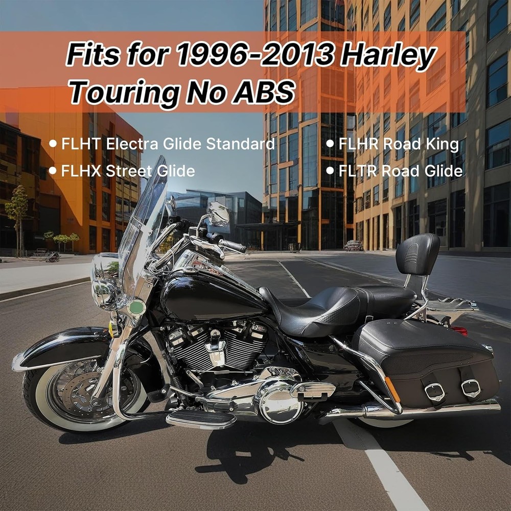 14" Handlebars Extended Front Brake Line for Harley 1996-2013 14 Inch Chrome