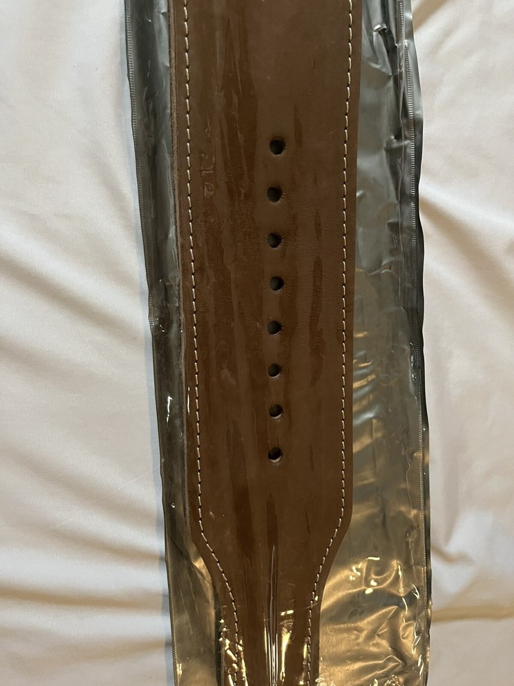 Titan Training Powerlifting Belt - 4" x 1/2" Brown Leather