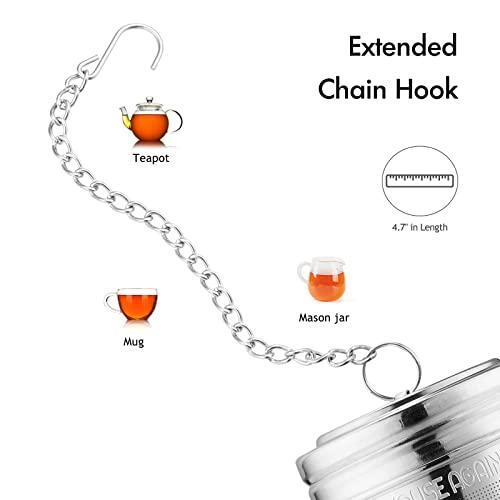 House Again 2 Pack Tea Infuser, Extra Fine Mesh Tea Infusers for Loose Tea, 18/8