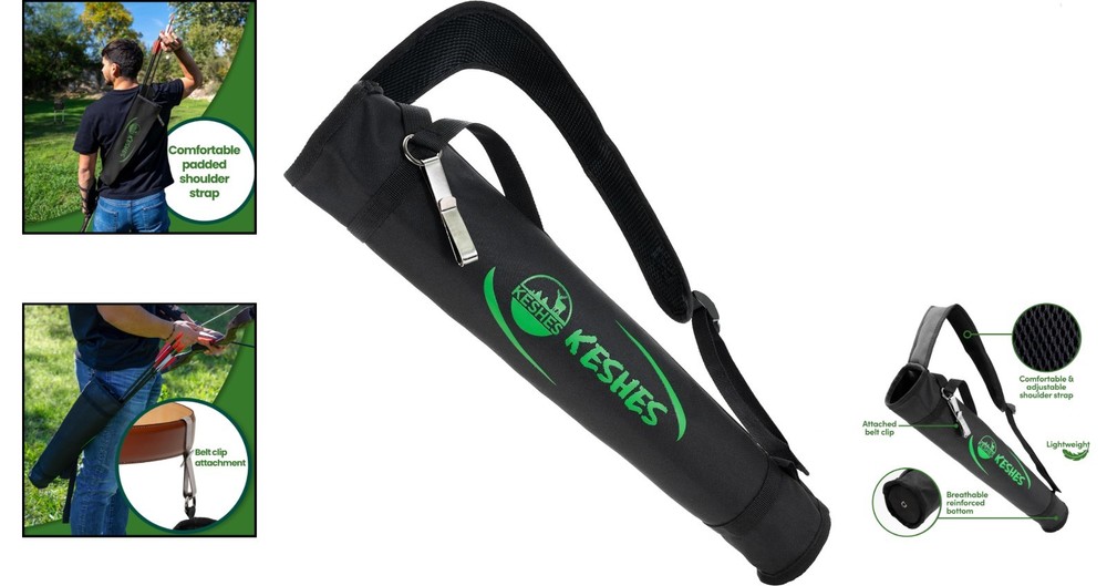 Compact Archery Quiver with Protective Bottom, Ideal for Hunters & Practitioners
