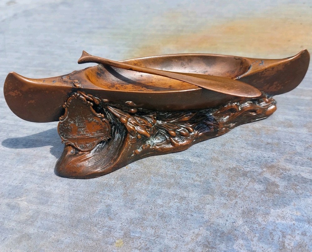 Bronze Canoe Shaped Sculpture