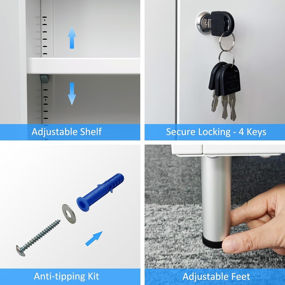 Steel Storage Cabinet Lockable Organizer Unit