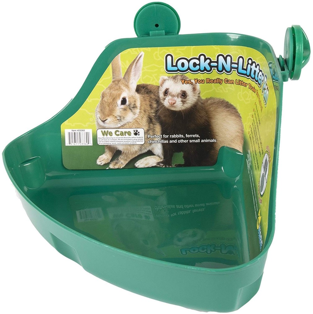 2 Pack Plastic Lock-N-Litter Pan for Small Pets - Size Regular