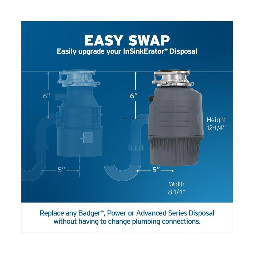 InSinkErator EVOLUTION 0.75HP 3/4 HP, Advanced Series EZ Connect Continuous F...
