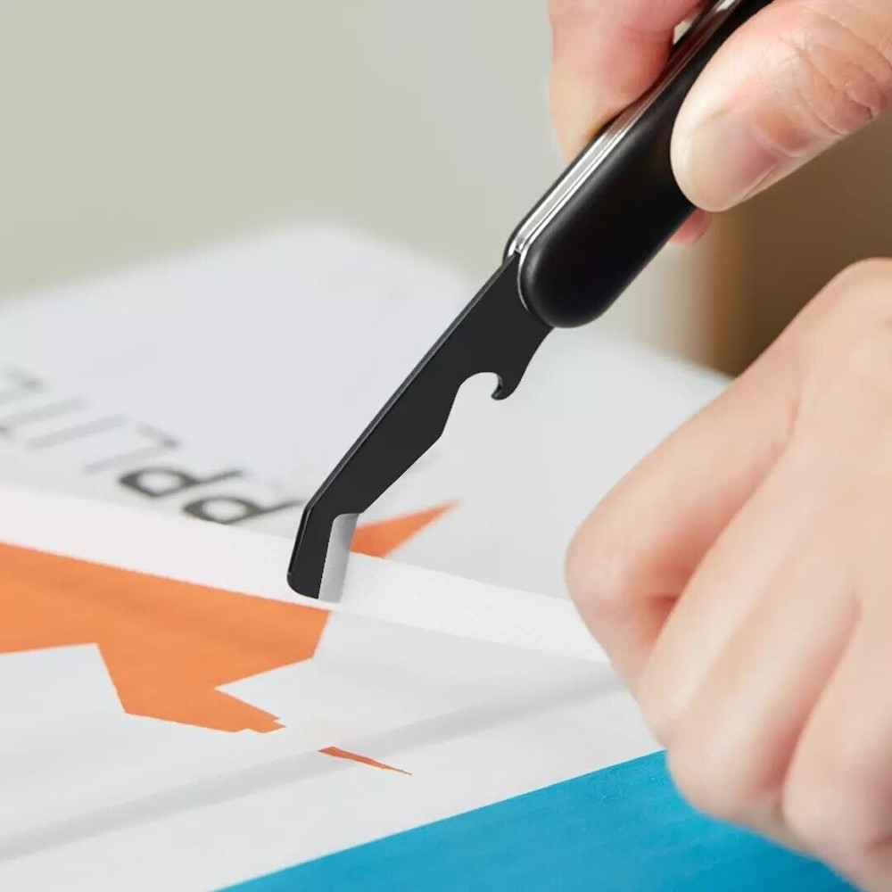 Cardboard Box Cutter Folding Pocket Knife Sharp Small Work Blade Safety Tool Pro