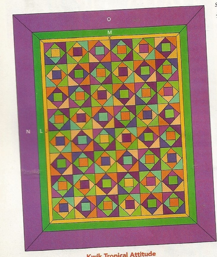 L0099 KWIK TROPICAL ATTIDUDE QUILT PATTERN/INSTRUCTIONS