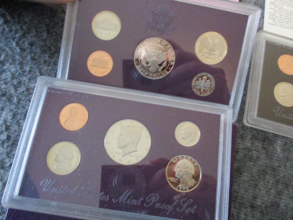 US MINT 1990-1995 PROOF + UNCIRCULATED + 1992 SILVER PROOF SET(27) - READ