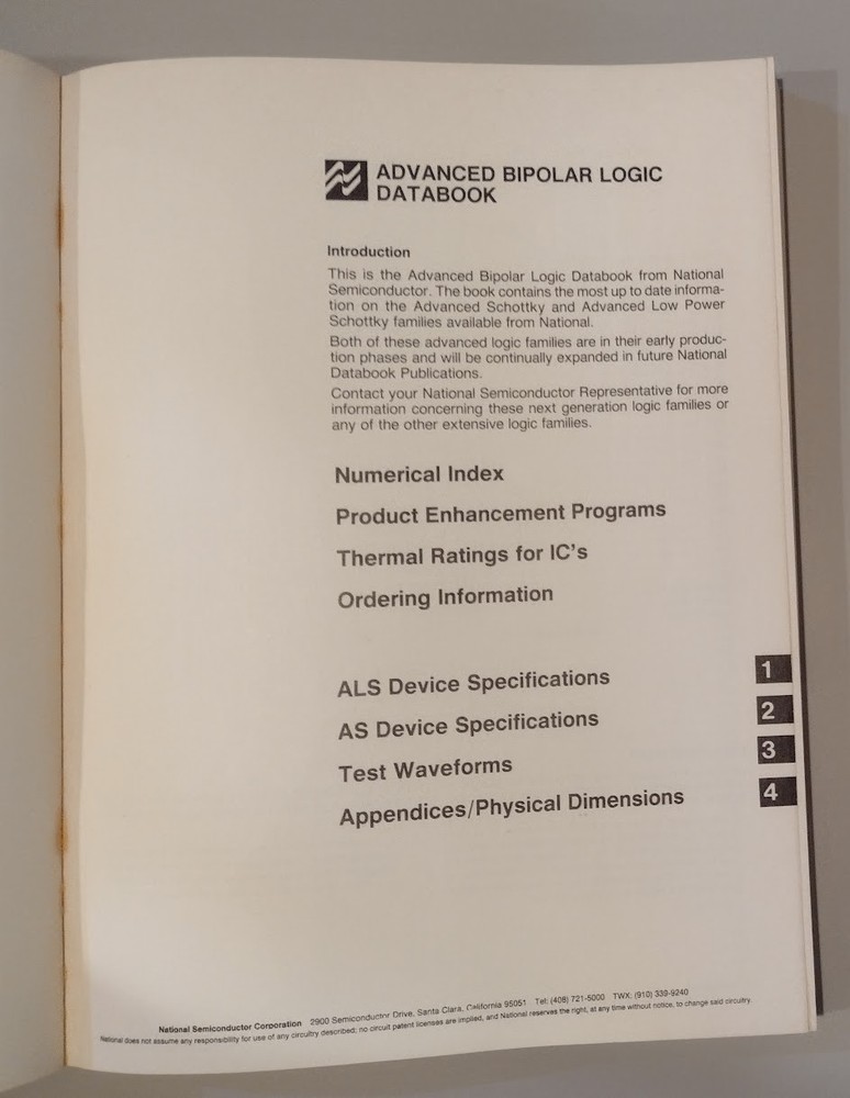 Advanced Bipolar Logic Databook (1982) National Semiconductor Corporation