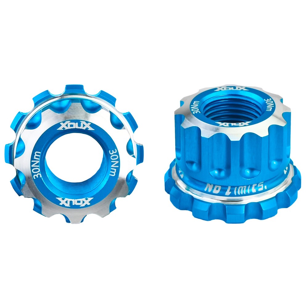 XOUX AX-A BMX Axle Nuts 10MM, Blue