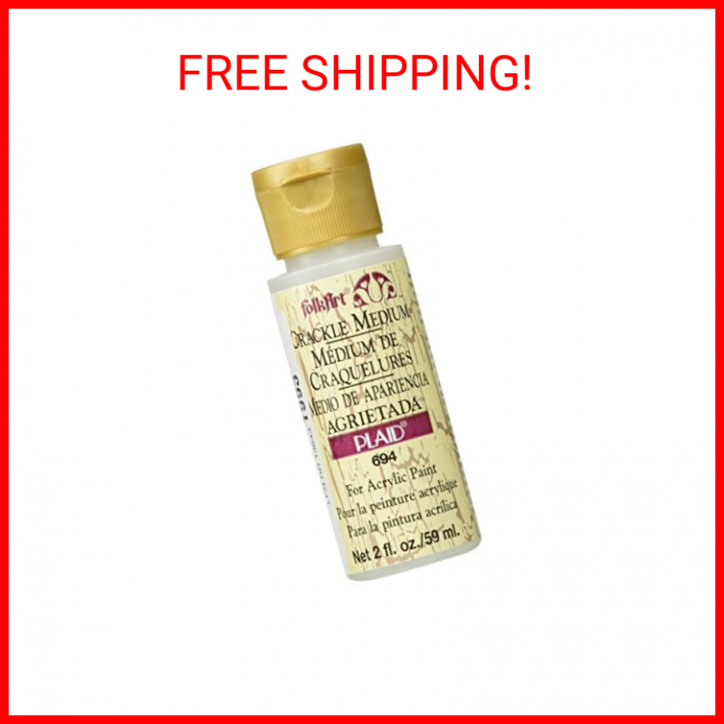 FolkArt Medium (2-Ounce), 694 Crackle, White