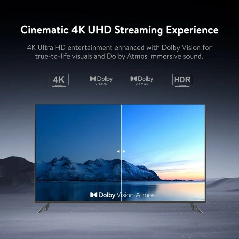 onn 4K Plus Streaming Device, Google TV, Dolby Vision, Remote with Voice Control