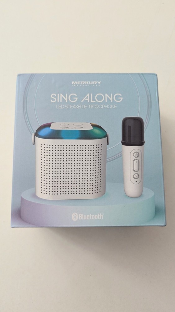 Merkury LED Bluetooth Speaker Microphone w/Wireless Microphone