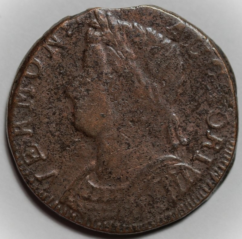 1786 Vermont Colonial Copper Coin, Bust Left, RR-11