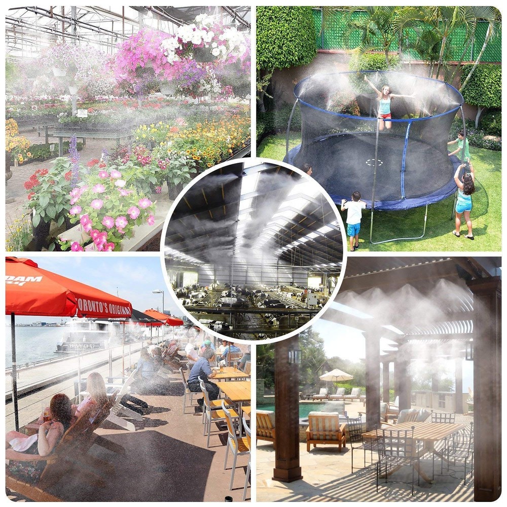 GLANT Misting Cooling System, 26FT (8M) Misting Line + 9 Brass Mist Nozzles +...