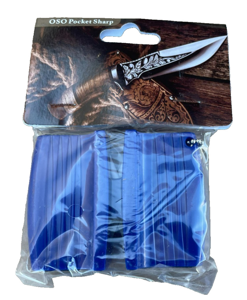 Oso Pocket Kitchen Knife Sharpener Two Stage Blue