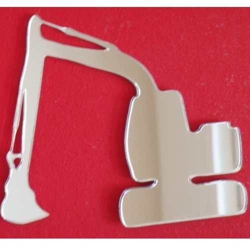 Excavator Shaped Acrylic Mirrors (Several Sizes Available) Bespoke Shapes Made