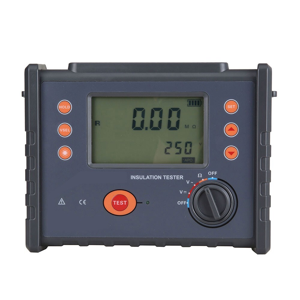 Digital Insulation Resistance Tester with Data Storage 500 Groups 2500V 200GΩ