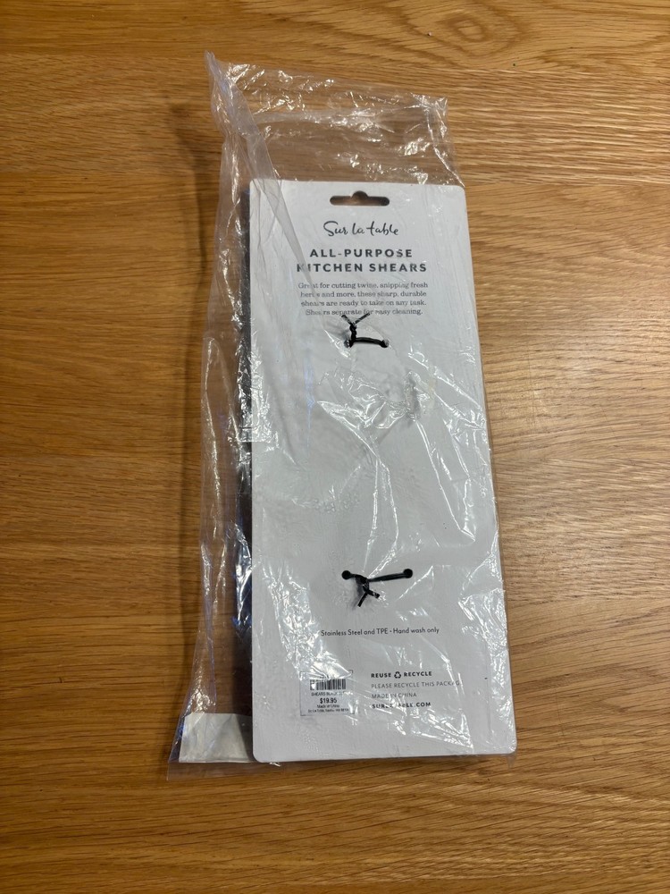 Sur la Table All Purpose Kitchen Shears, Black/Silver, New