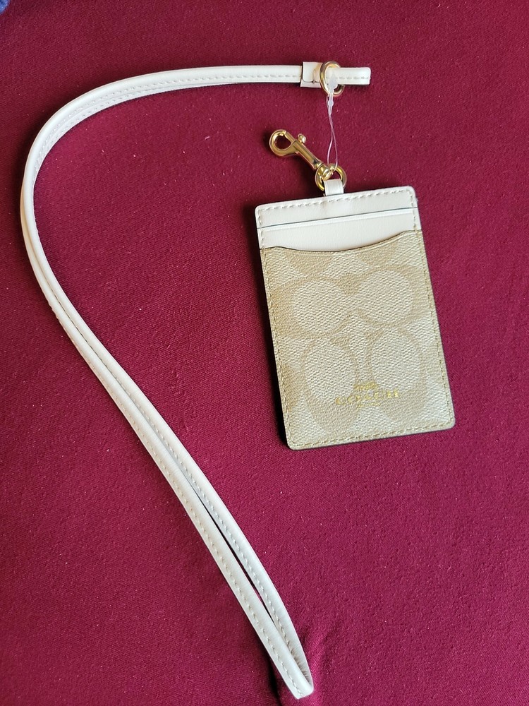 COACH SIGNATURE PRINT LANYARD