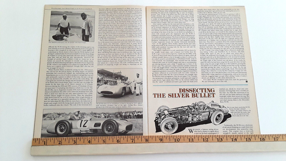 MERCEDES BENZ W196 ORIGINAL 1976 ARTICLE
