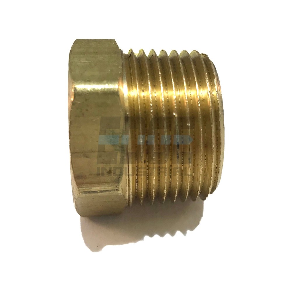 BRASS SOLID HEX HEAD PLUG MALE 3/4 NPT THREADS PIPE FITTING AIR WATER BOAT