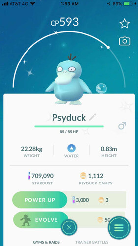 SHINY ✨ PSYDUCK!!! ✨ - PKMN GO!!! - NON REGISTERED!