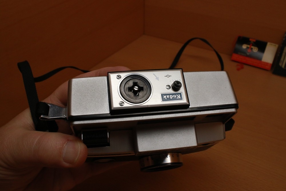 Vintage Kodak Instamatic 804 Camera, Original Hard Shell Case/Strap BOX UNTESTED