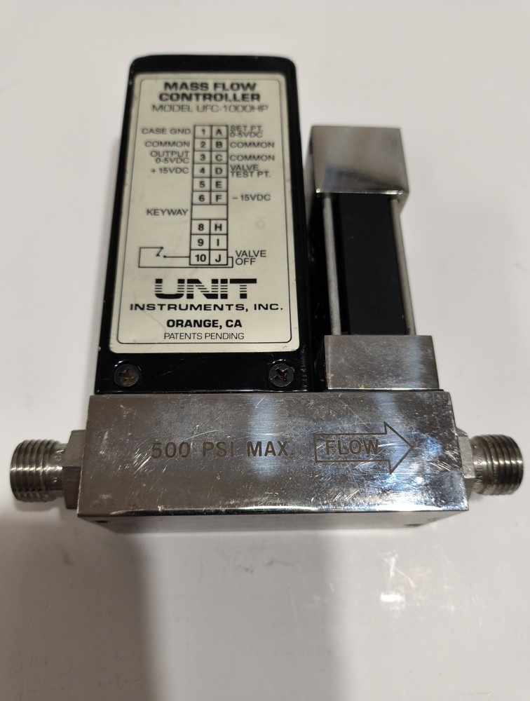 Unit UFC-1000, Mass Flow Controller, C2F6 200 SCCM, 1/4" MVCR, As Is