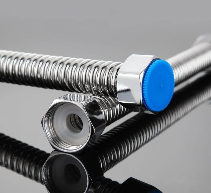 Valve Connector 304 Stainless Steel Flexible Braided Hose G1/2 Water Heater